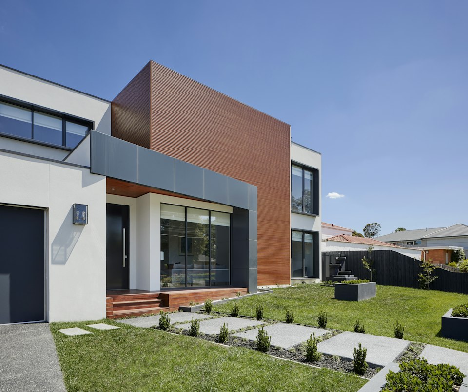 Modern villa exterior; illustrative photography